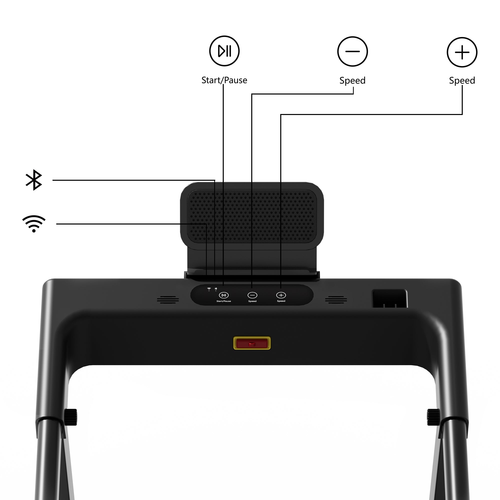 DeerRun All-New 2026 A1 Pro Move+ Smart Foldable Treadmill with 6% Incline & NFC | 350Lbs, 10mph, Black