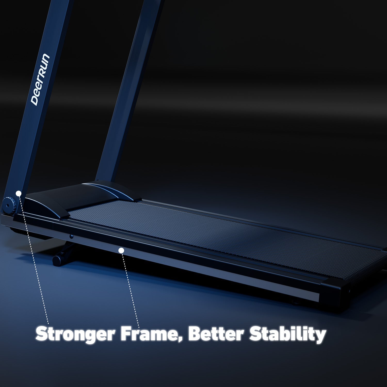 DeerRun All-New 2026 A1 Pro Move+ Smart Foldable Treadmill with 6% Incline & NFC | 350Lbs, 10mph, Black