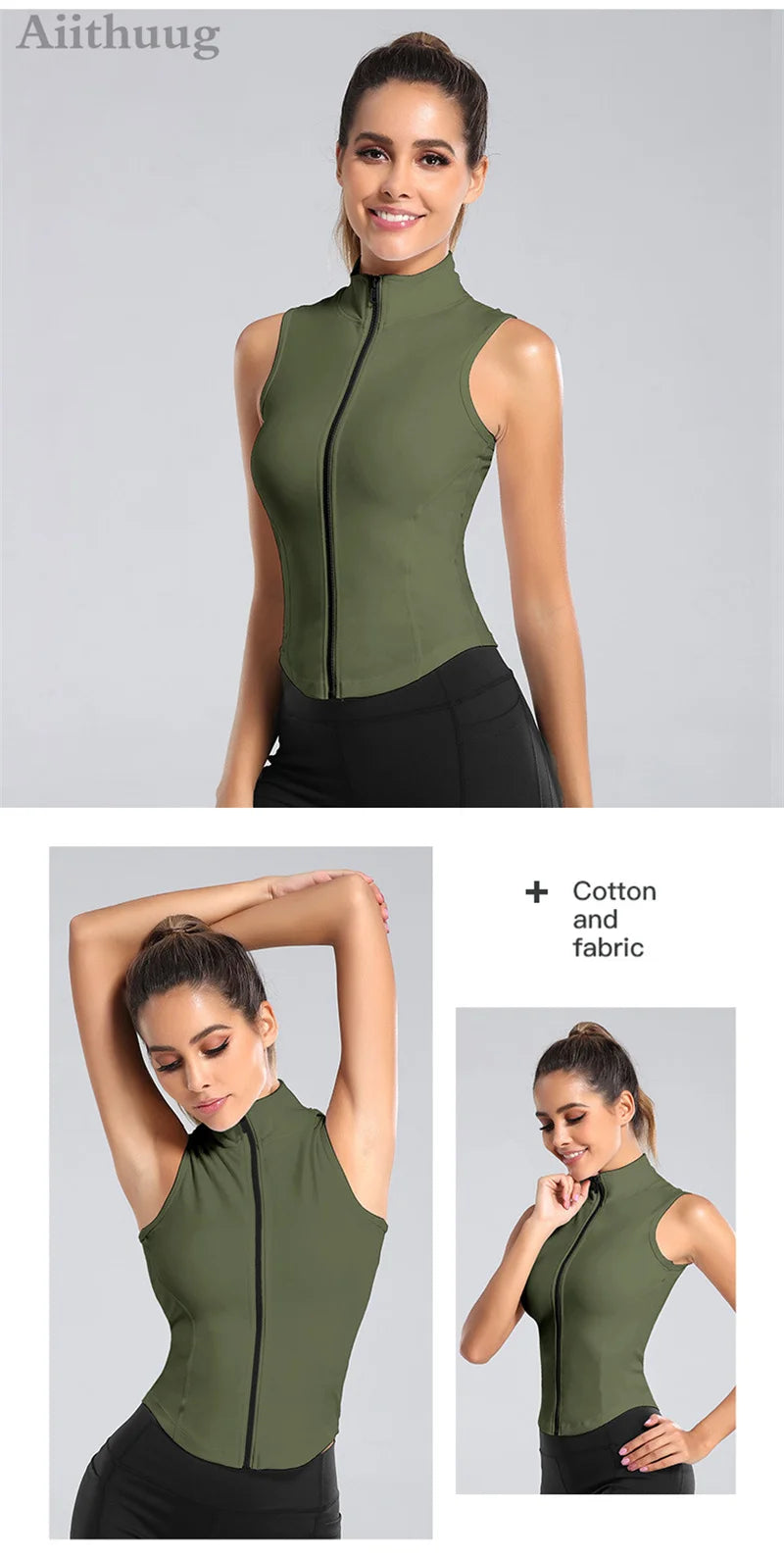 Aiithuug Sleeveless Womens Workout Vest