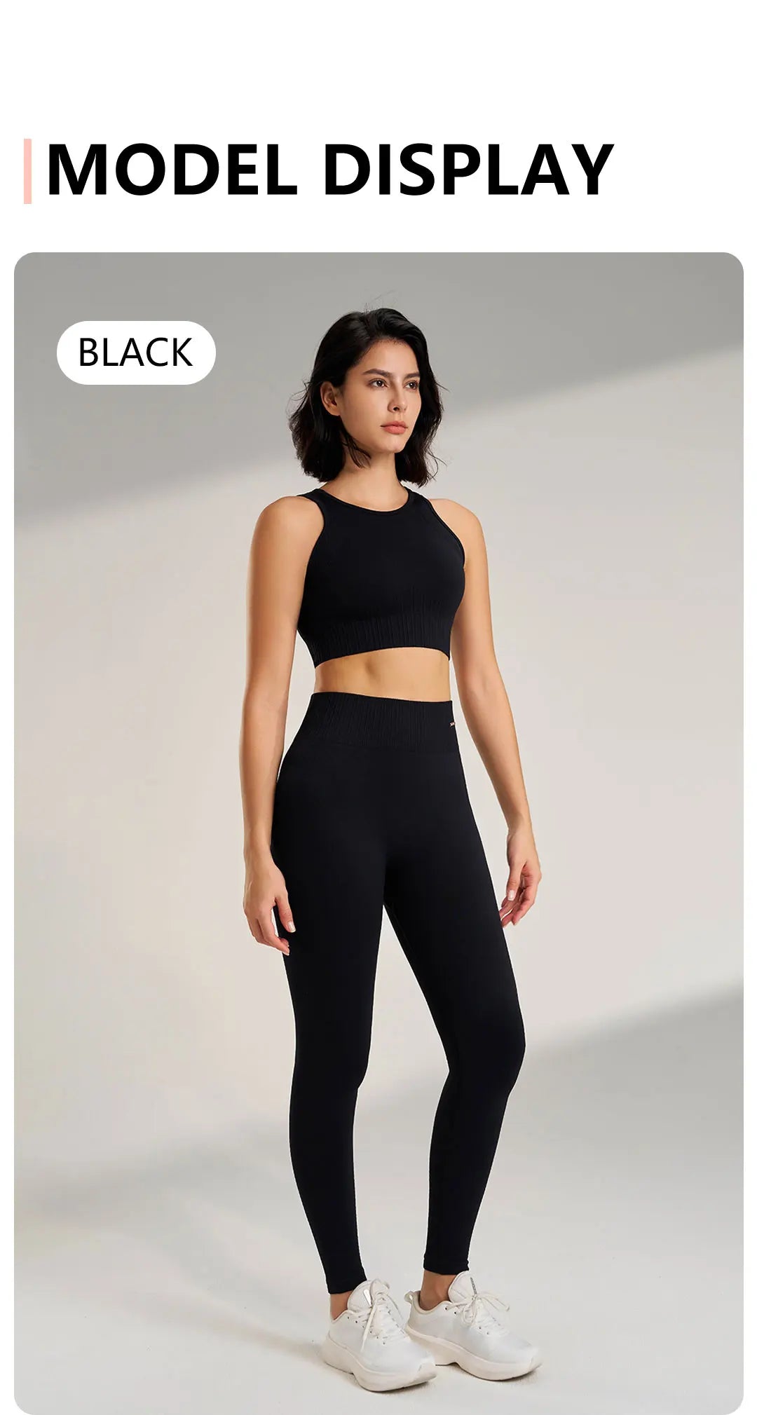 Women's Seamless Yoga Clothing Set – High Waisted Leggings & Top (Plus Size)