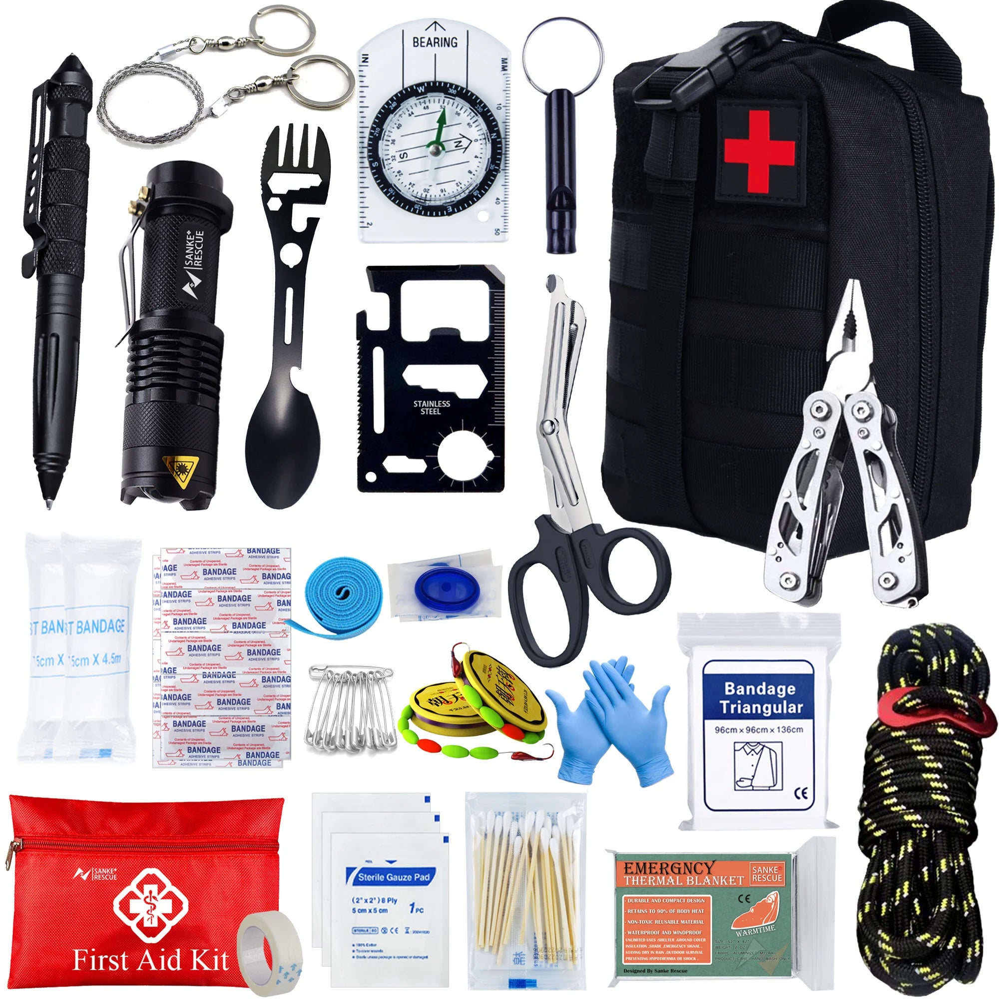 Survival First Aid Kit Molle Emergency Bag
