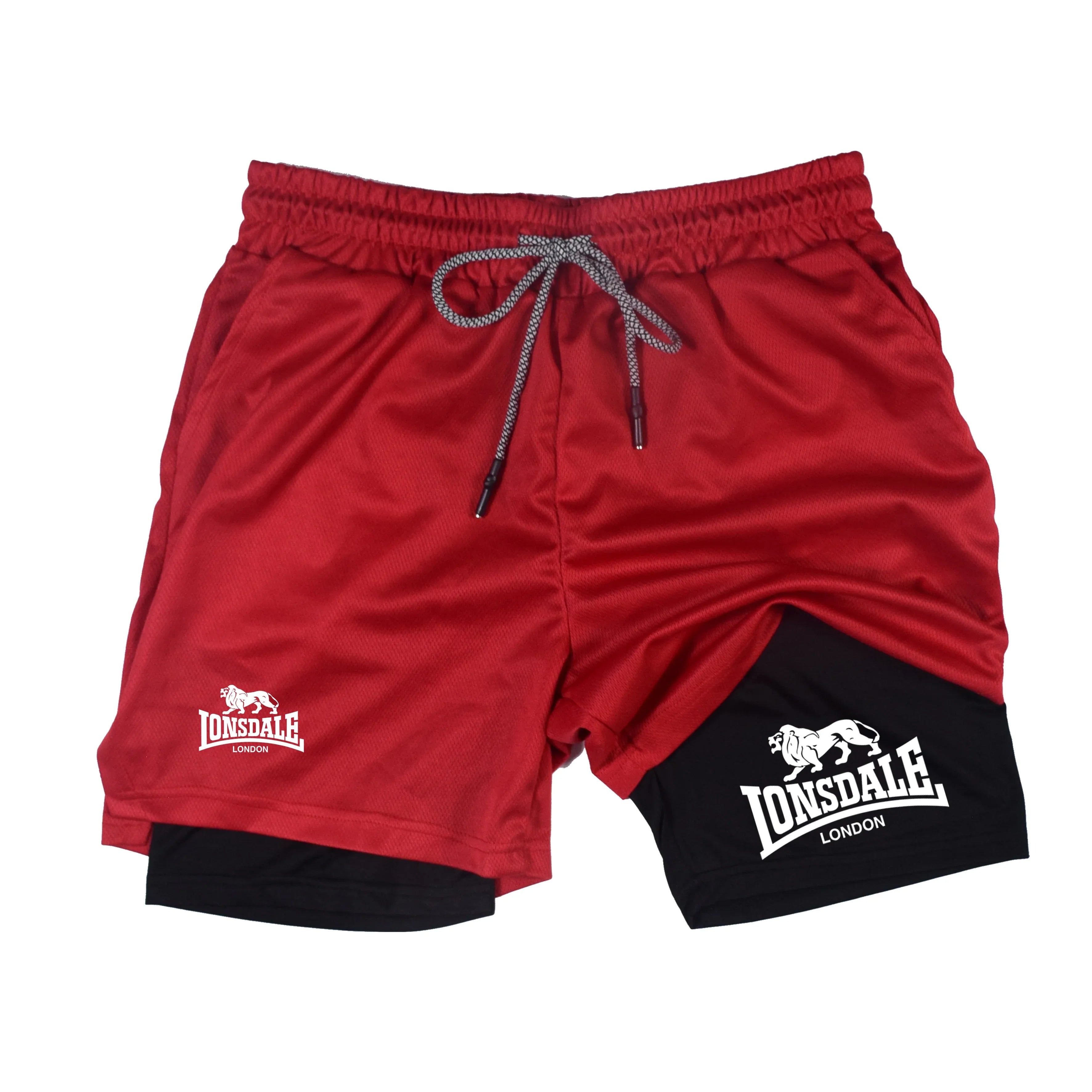 2-in-1 Men's Running Compression Shorts with Phone Pocket