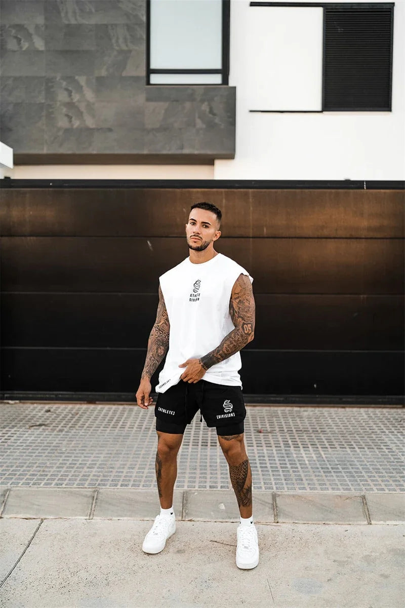 Men’s 2-in-1 Quick-Dry Gym Running Shorts