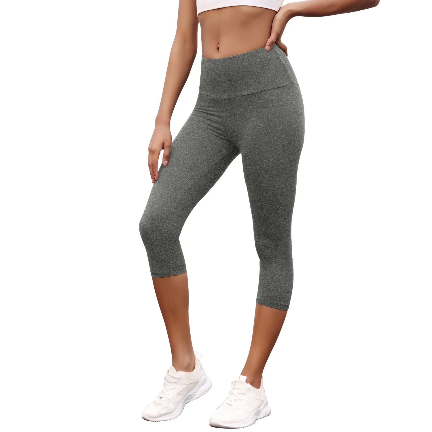 Women's High Waisted Capri Workout Leggings