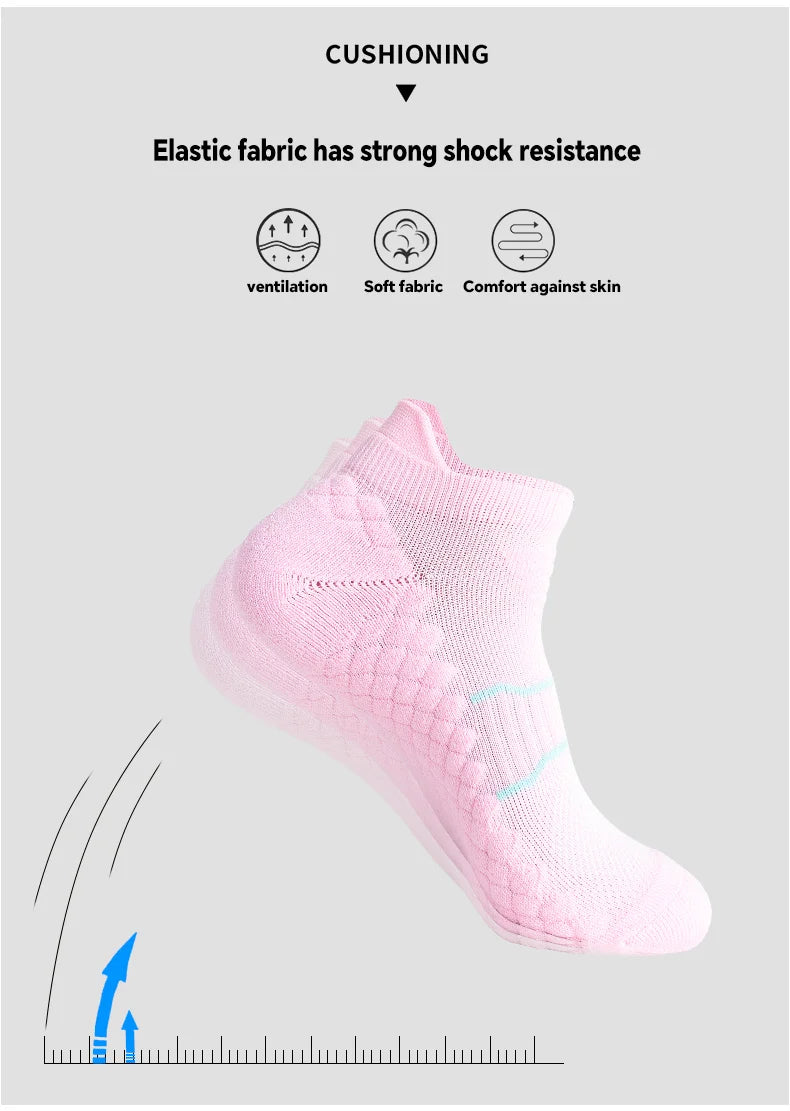 YUPAO Women’s Pure Cotton Breathable Anti-Slip Boat Socks
