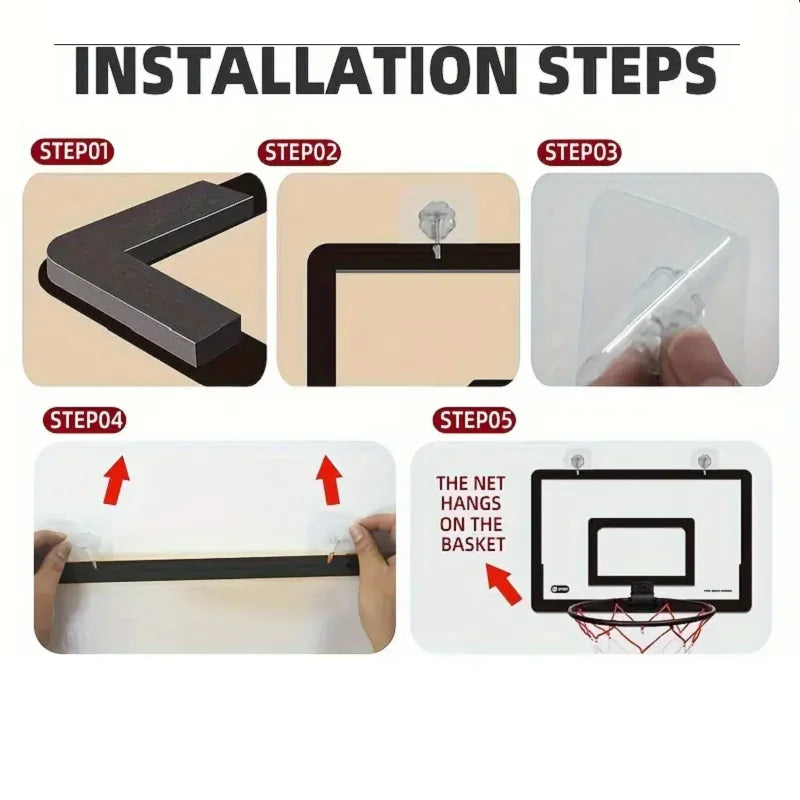 Mini Indoor Basketball Hoop Set for Kids & Adults