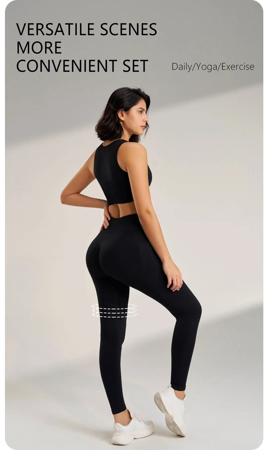 Women's Seamless Yoga Clothing Set – High Waisted Leggings & Top (Plus Size)