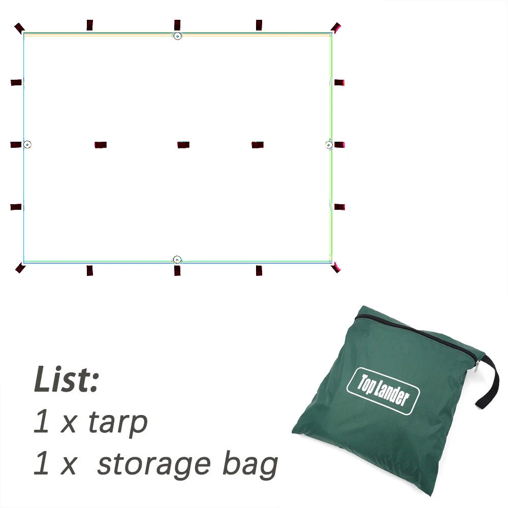Waterproof Camping Tent Tarp with 19 Hang Points