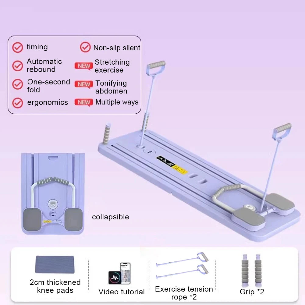 Multifunctional Foldable Abdominal Fitness Board with Timer