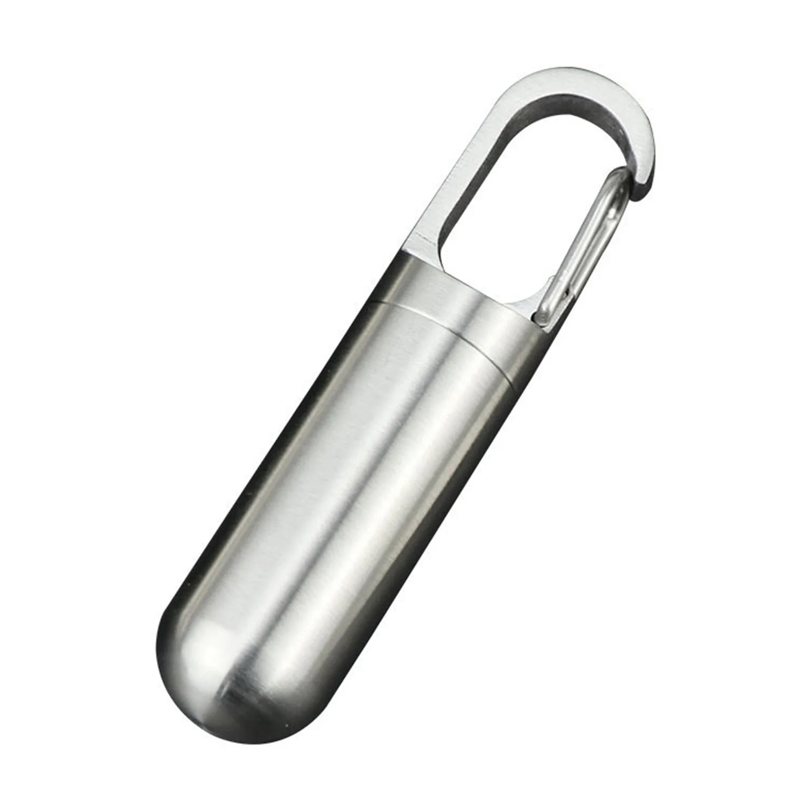 Portable Stainless Steel Medicine Container Keychain