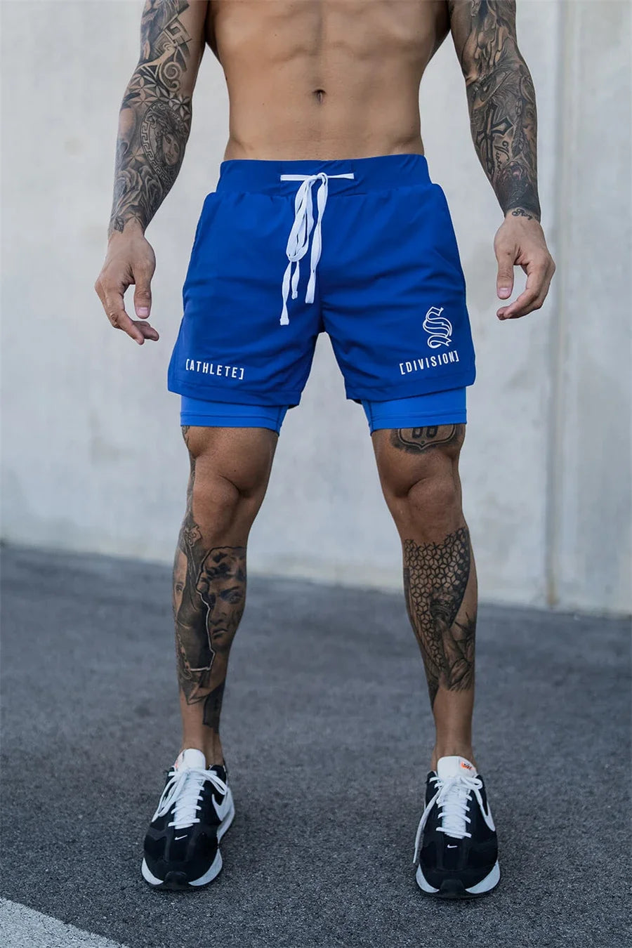 Men’s 2-in-1 Quick-Dry Gym Running Shorts