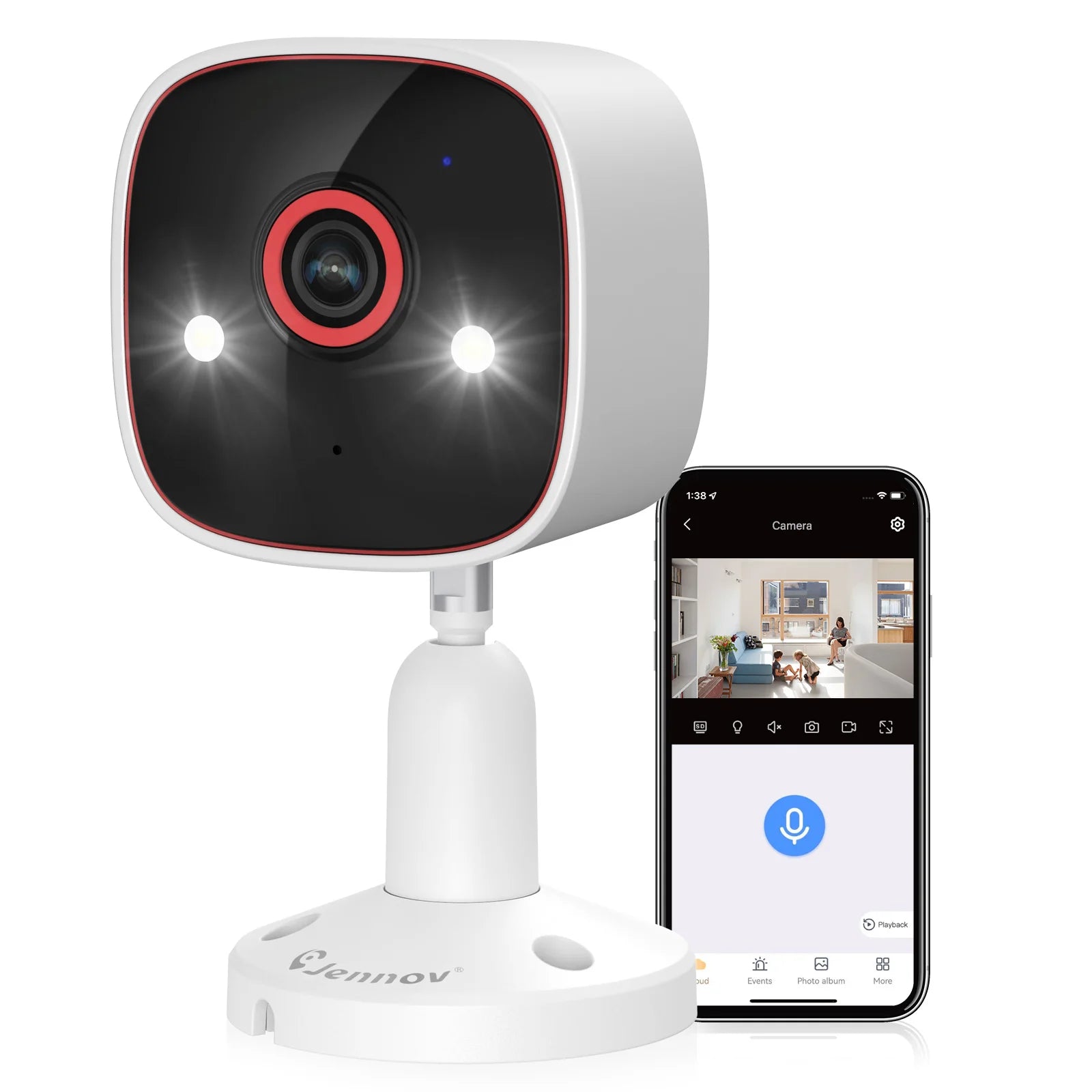 Jennov 2K HD Wireless WiFi Security Camera (5Ghz/2.4Ghz) – Indoor/Outdoor IP66