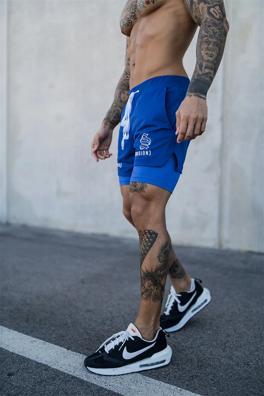 Men’s 2-in-1 Quick-Dry Gym Running Shorts