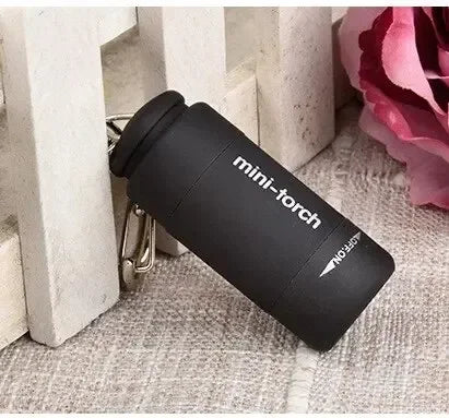 LED Micro USB Rechargeable Keychain Flashlight