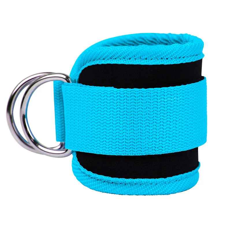 Gym Adjustable Neoprene Ankle Straps with Double D-Ring