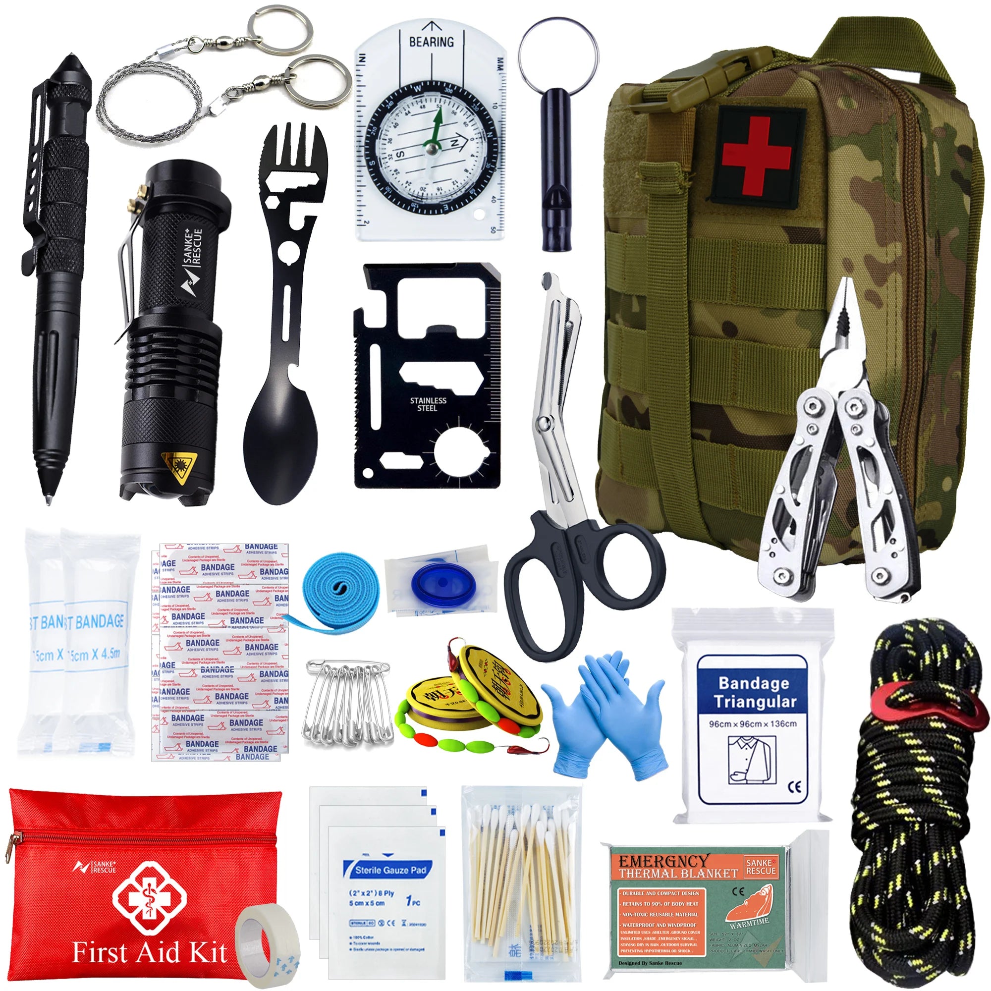Survival First Aid Kit Molle Emergency Bag