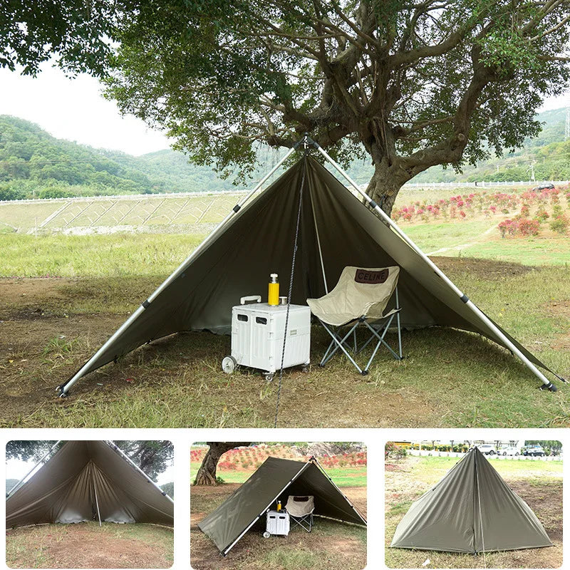 Waterproof Camping Tent Tarp with 19 Hang Points