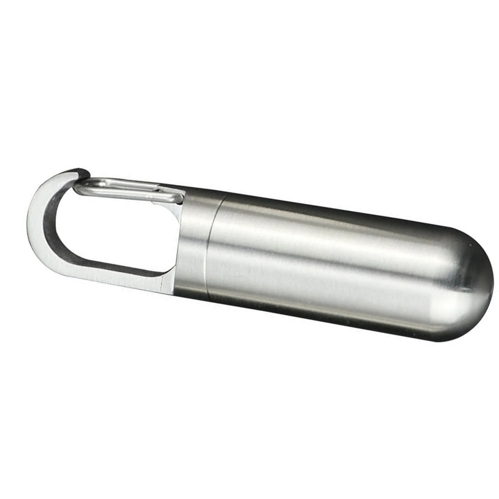 Portable Stainless Steel Medicine Container Keychain