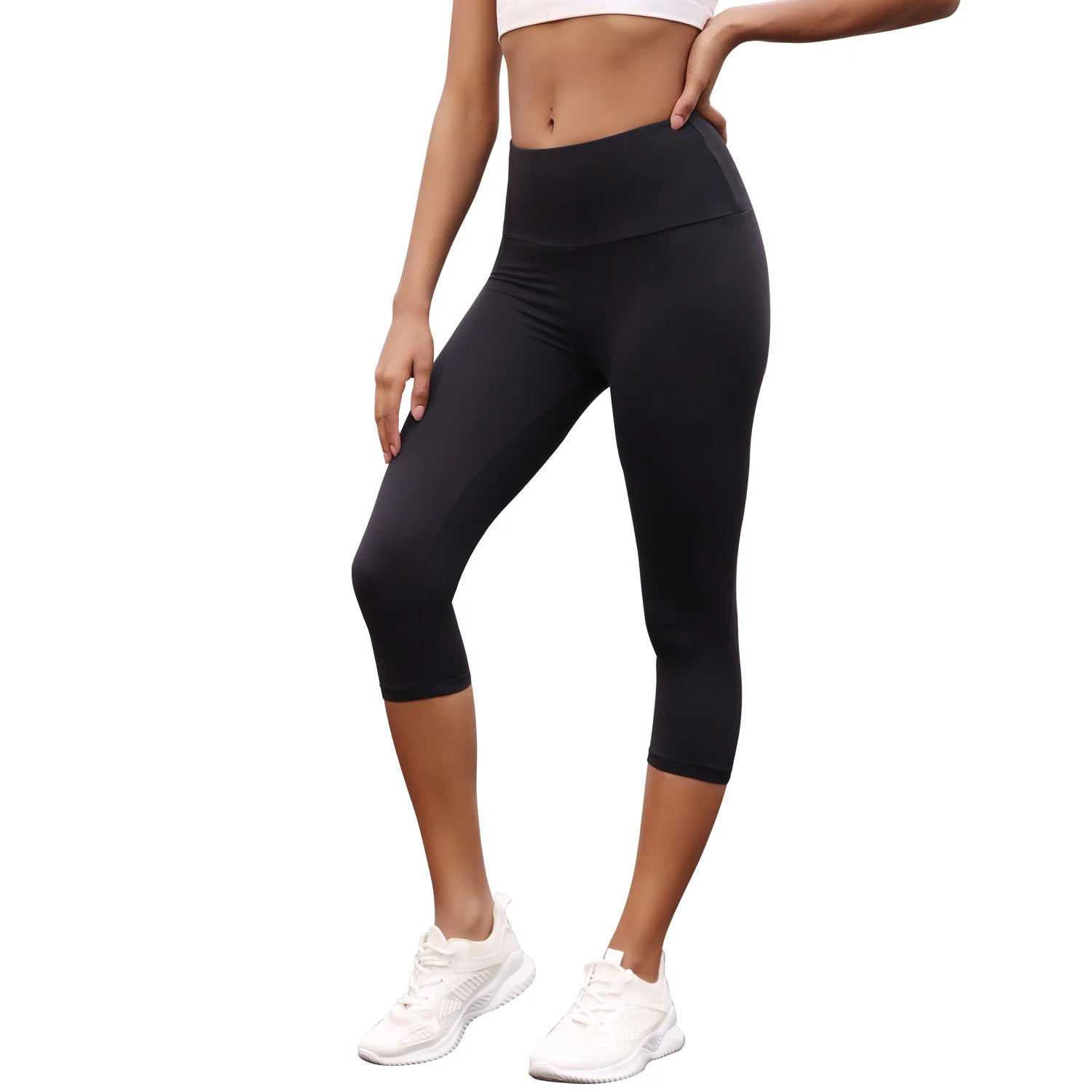 Women's High Waisted Capri Workout Leggings