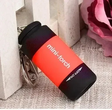 LED Micro USB Rechargeable Keychain Flashlight