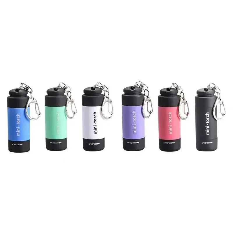 LED Micro USB Rechargeable Keychain Flashlight