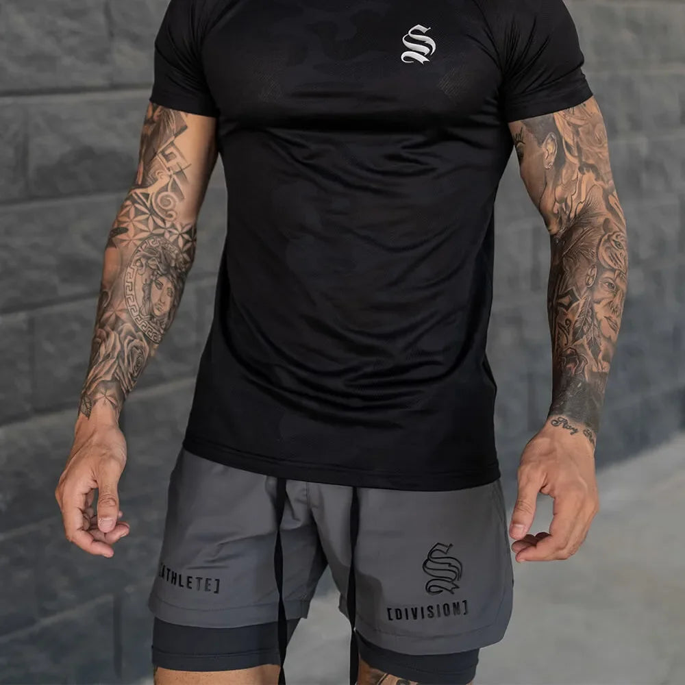 Men’s 2-in-1 Quick-Dry Gym Running Shorts