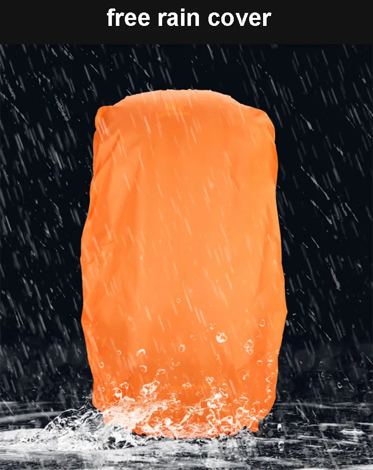 70L Nylon Hiking Backpack with Rain Cover