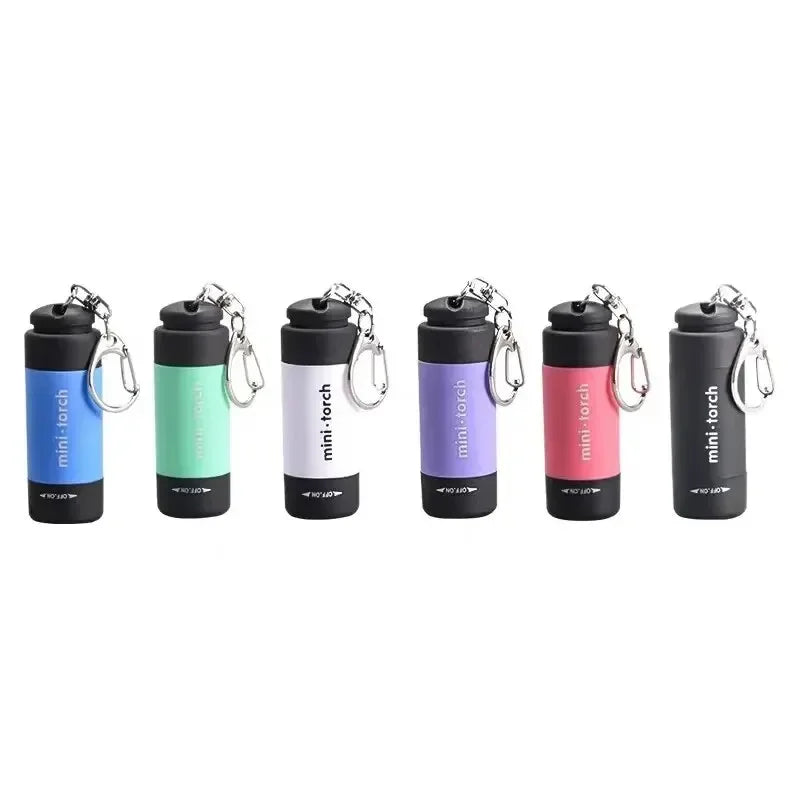 LED Micro USB Rechargeable Keychain Flashlight