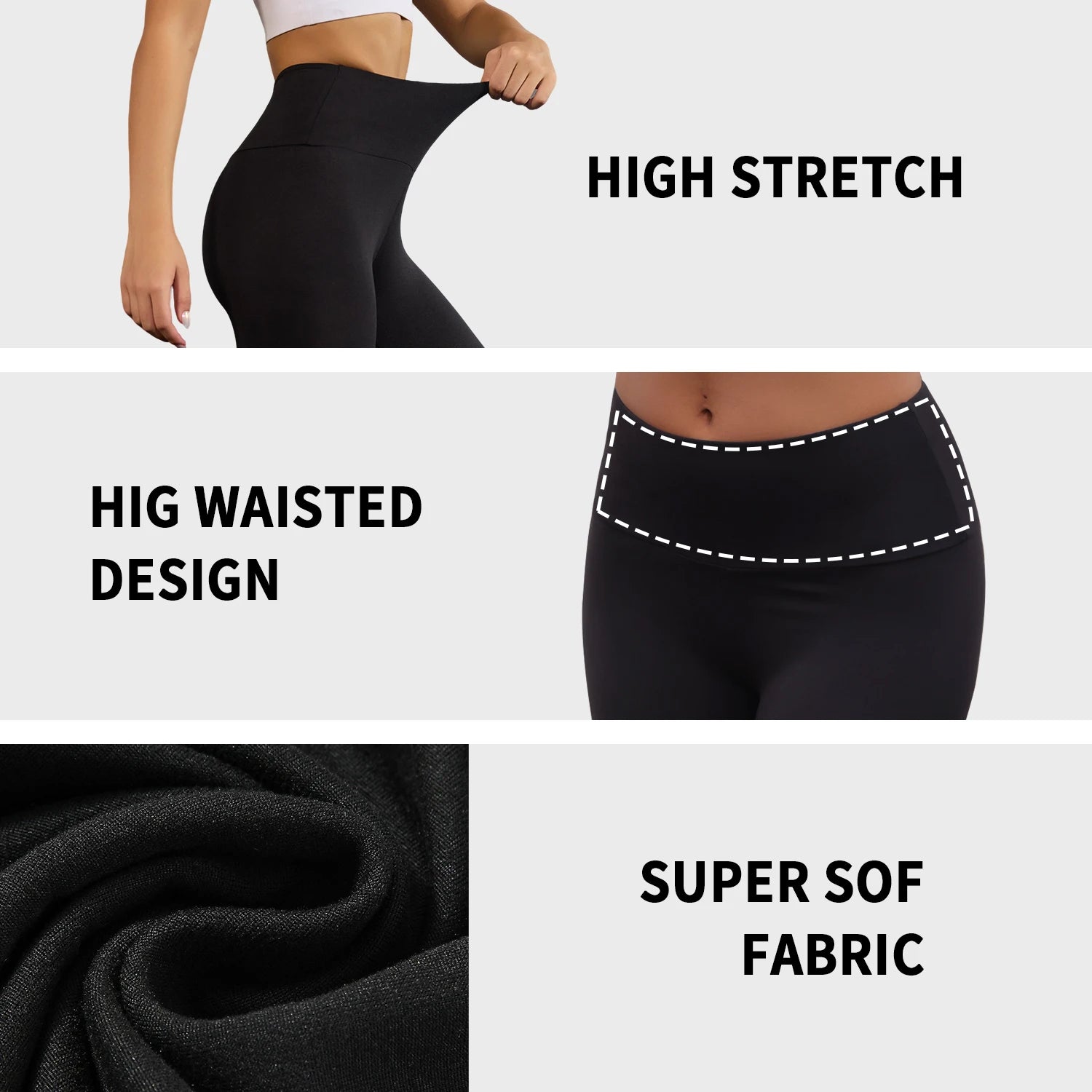 Women's High Waisted Capri Workout Leggings