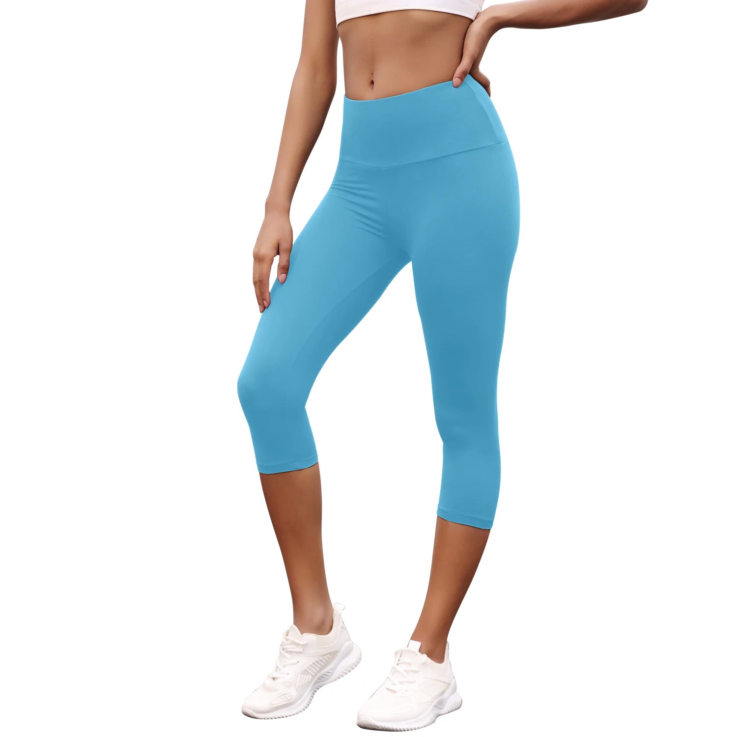 Women's High Waisted Capri Workout Leggings