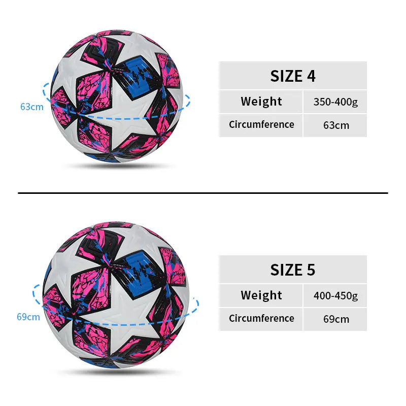 Standard Professional Soccer Ball – PU Size 5/4