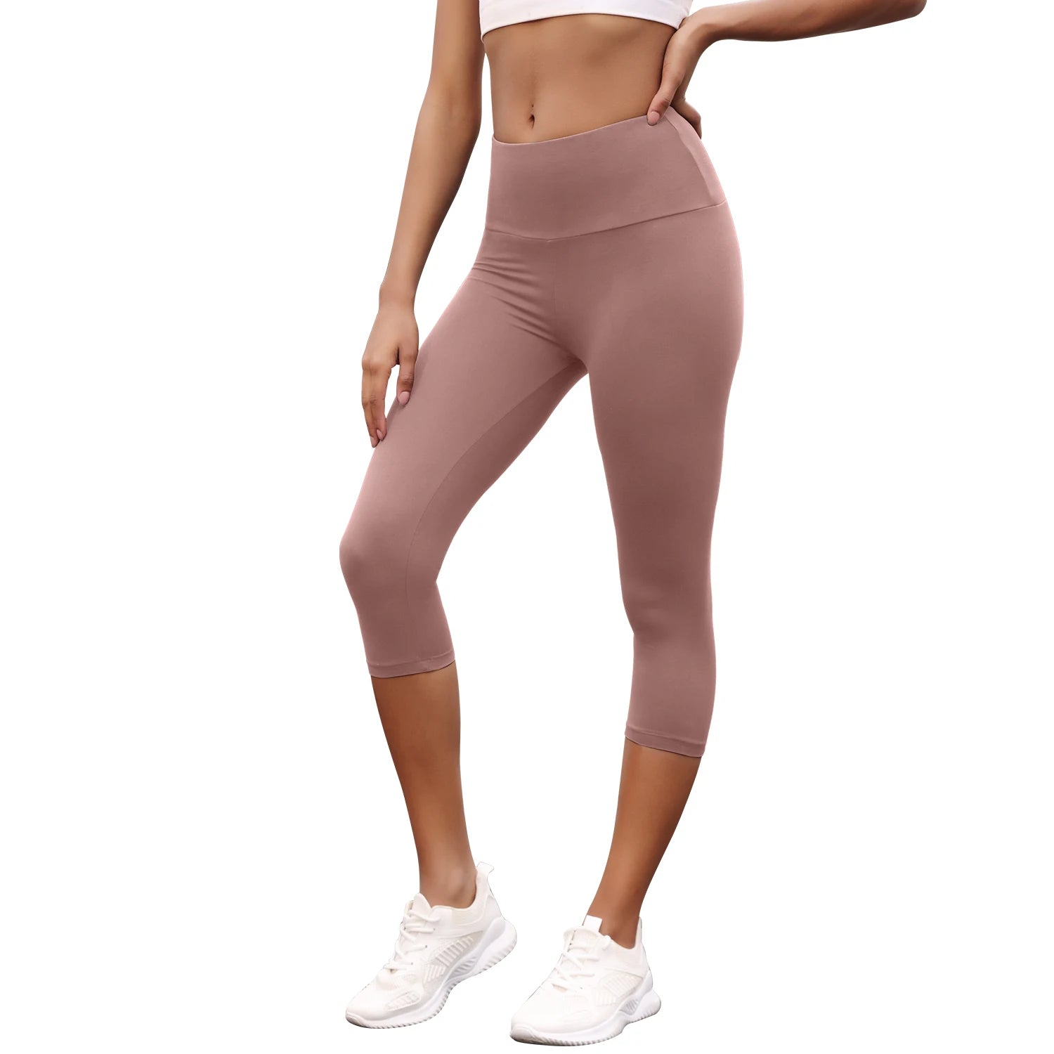 Women's High Waisted Capri Workout Leggings