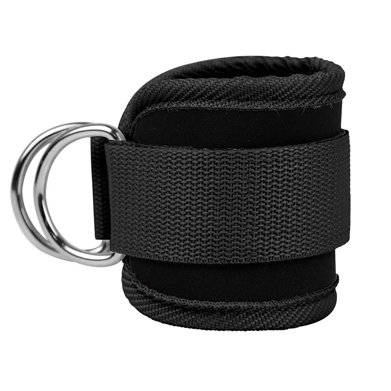 Gym Adjustable Neoprene Ankle Straps with Double D-Ring