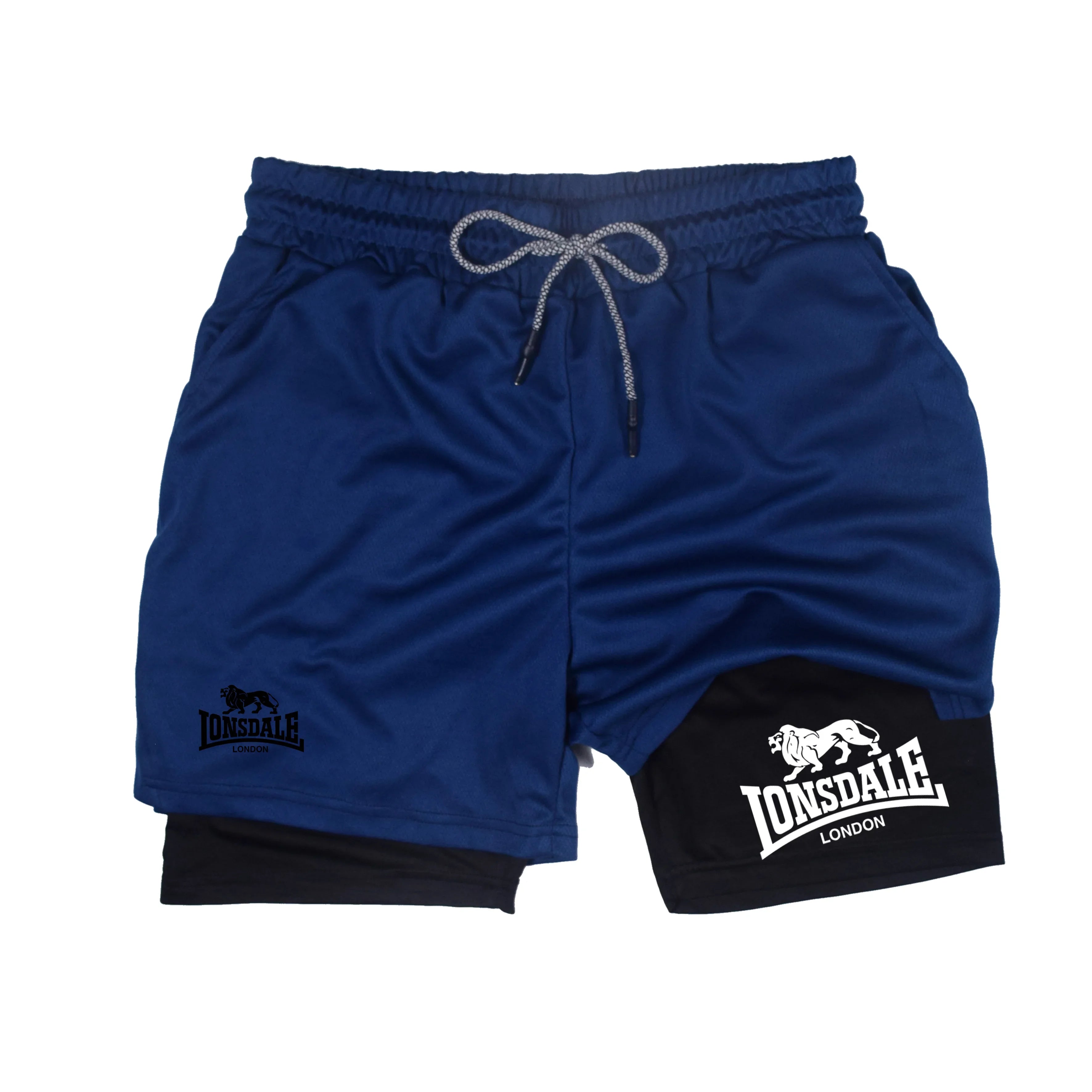 2-in-1 Men's Running Compression Shorts with Phone Pocket