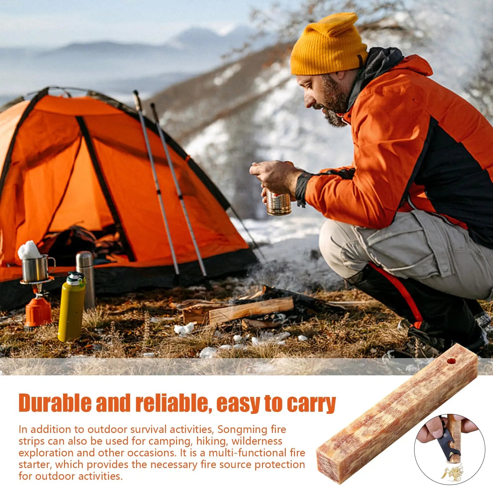 Rafford 2Pcs Natural Pine Wood Ignition Matches