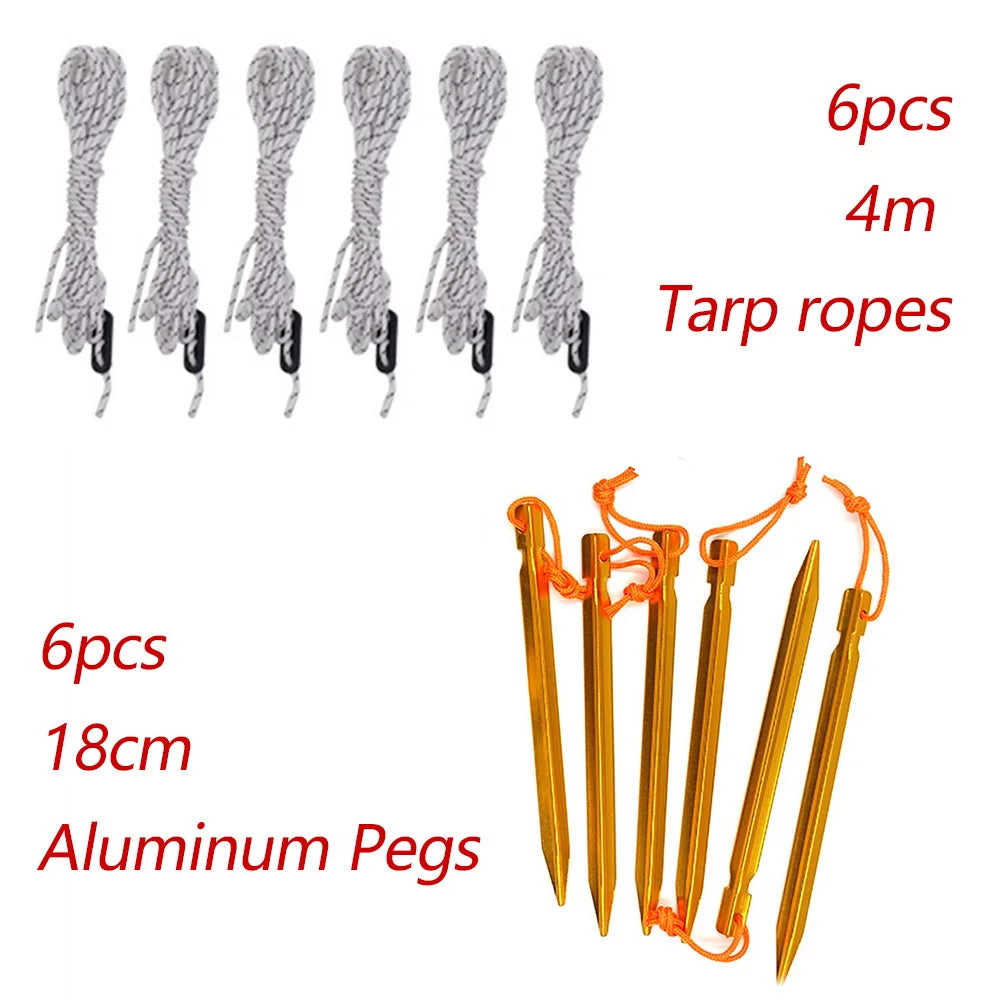 Waterproof Camping Tent Tarp with 19 Hang Points