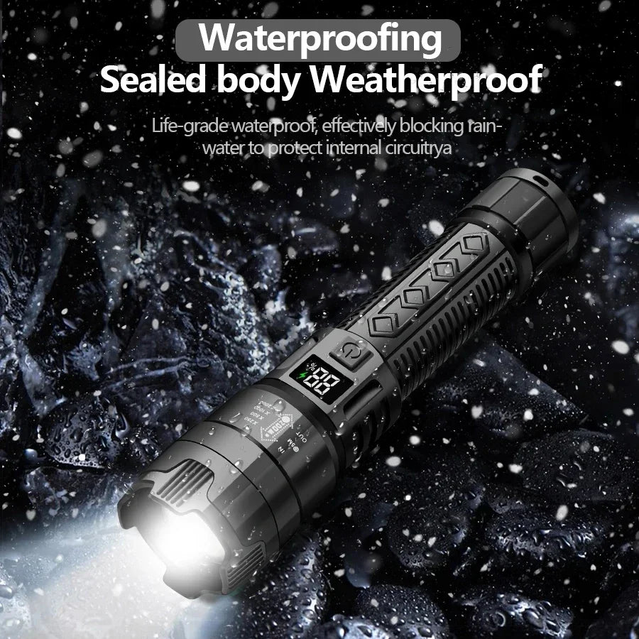High Power 2000LM LED USB Rechargeable Tactical Flashlight