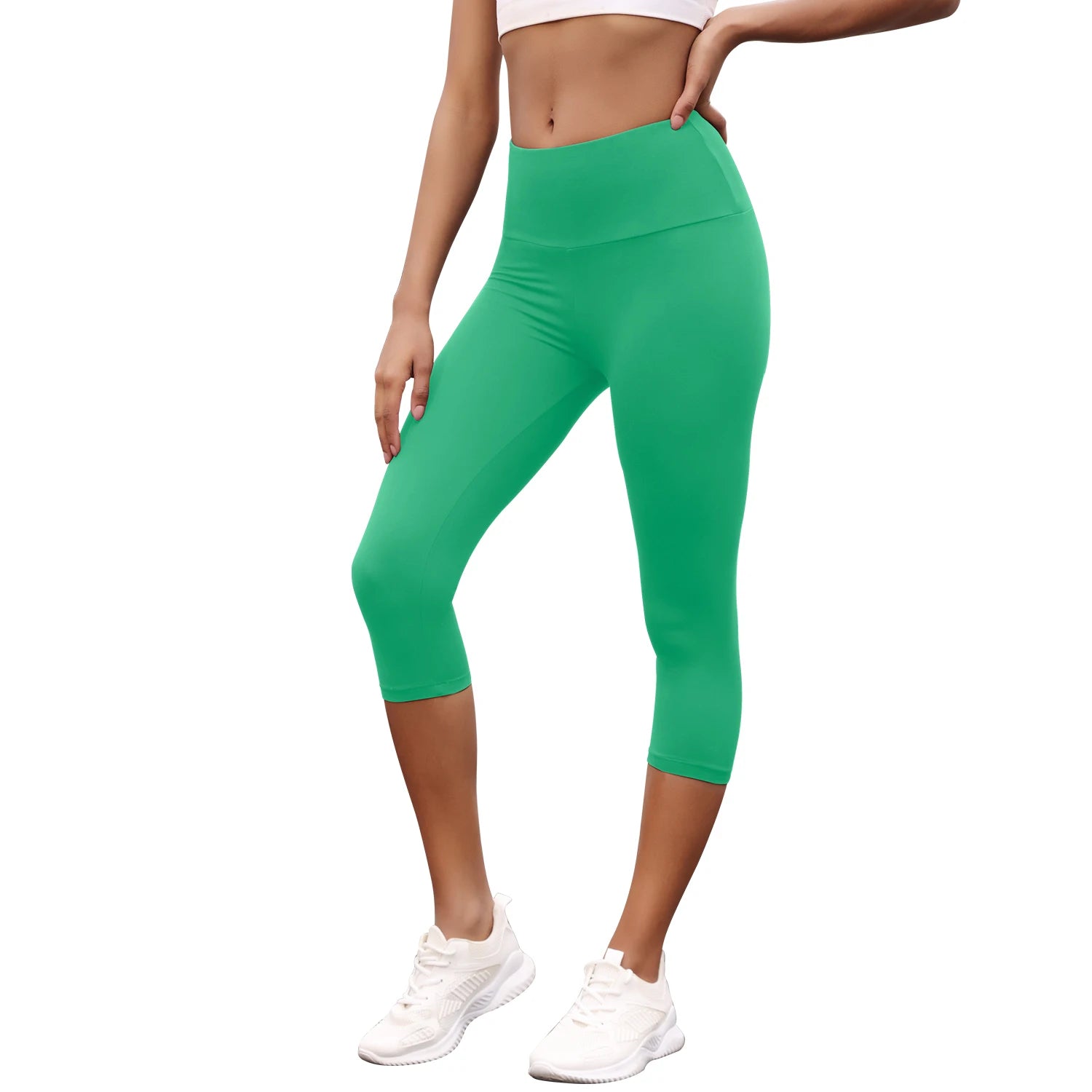 Women's High Waisted Capri Workout Leggings