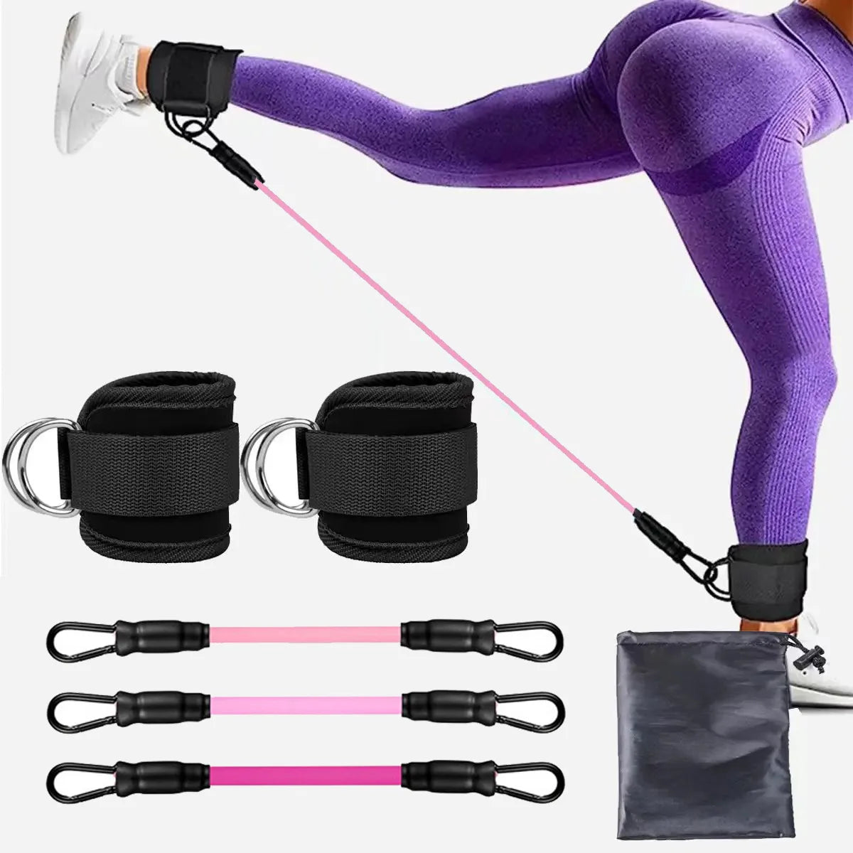 TPE Resistance Bands Ankle Straps Fitness Set