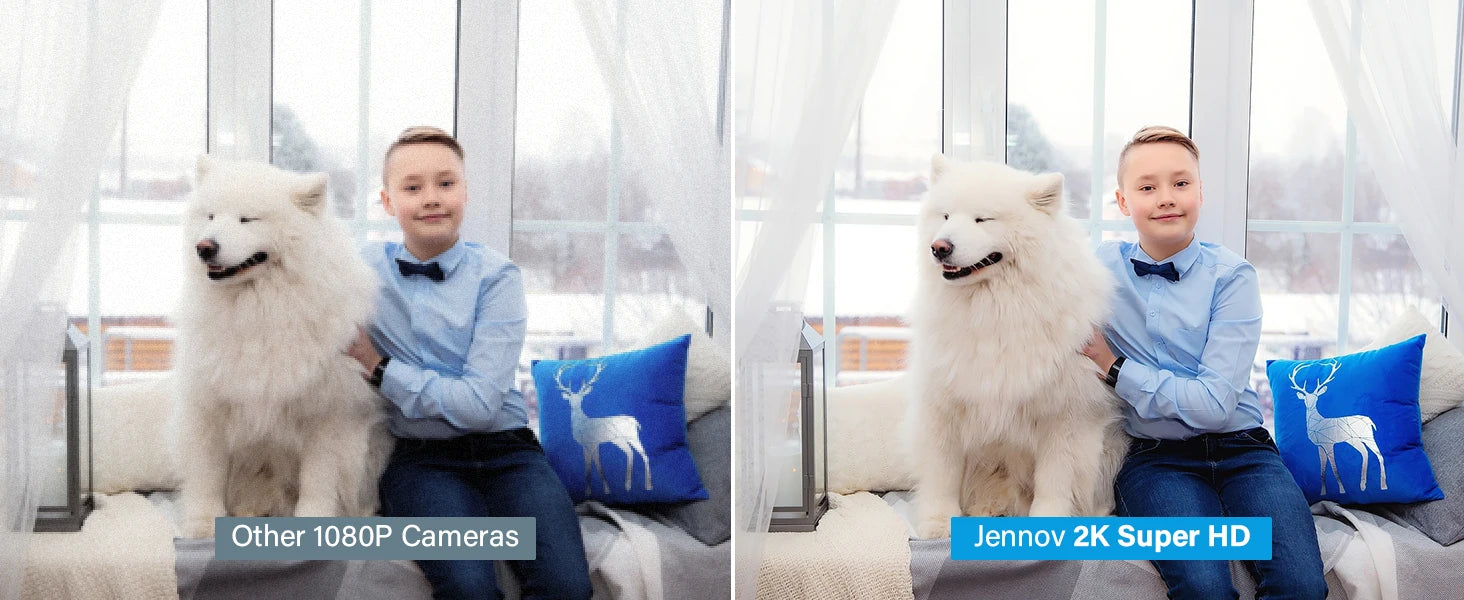 Jennov 2K HD Wireless WiFi Security Camera (5Ghz/2.4Ghz) – Indoor/Outdoor IP66