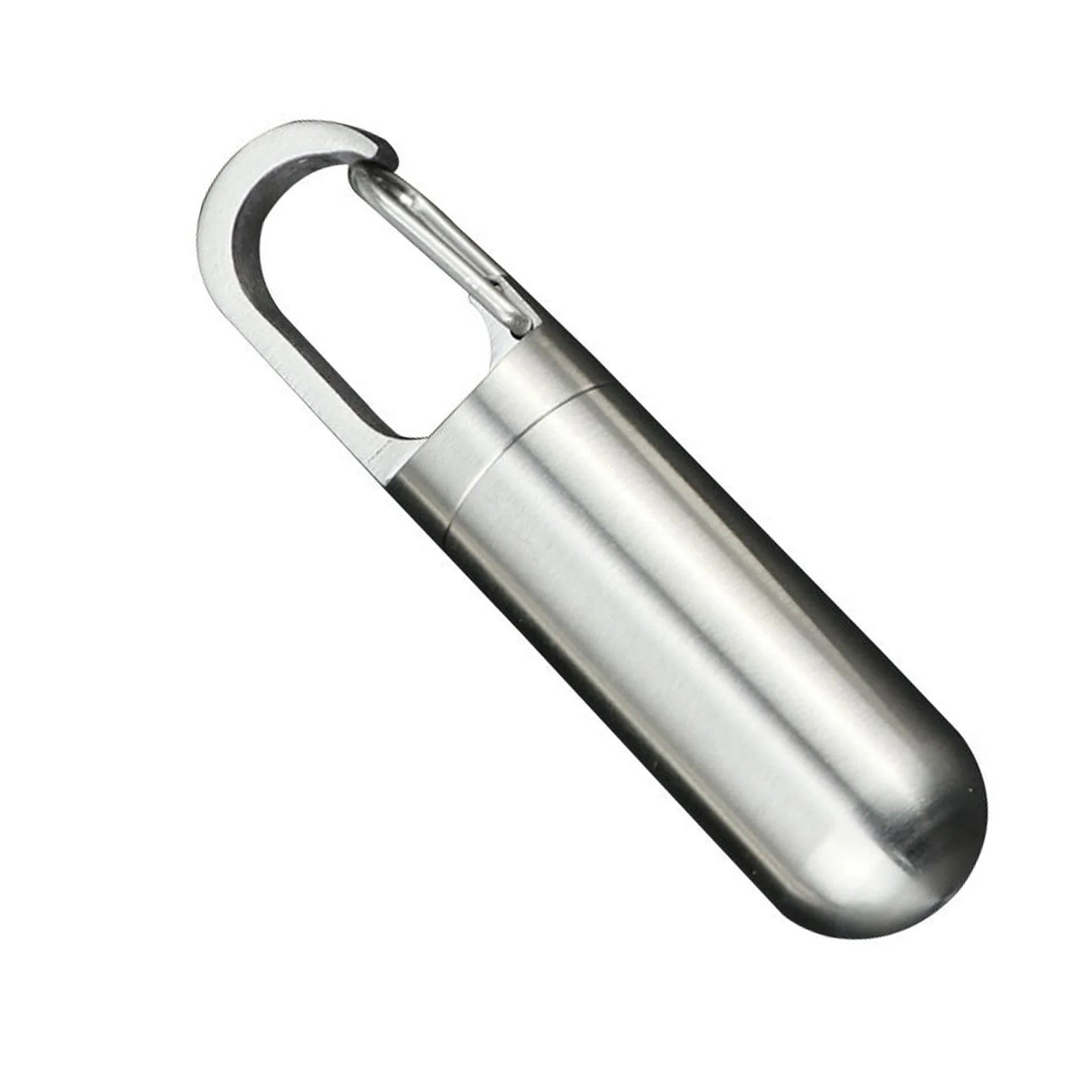 Portable Stainless Steel Medicine Container Keychain