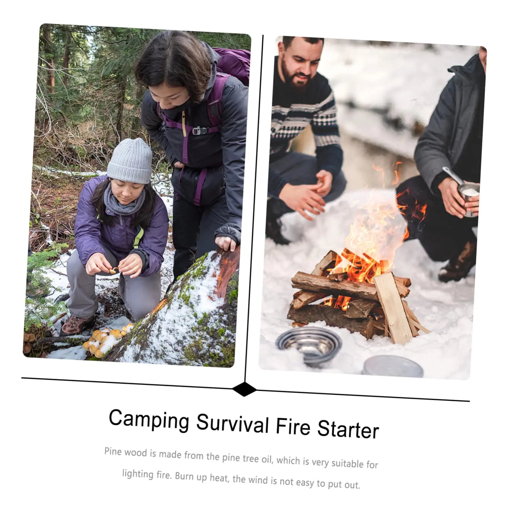 Rafford 2Pcs Natural Pine Wood Ignition Matches