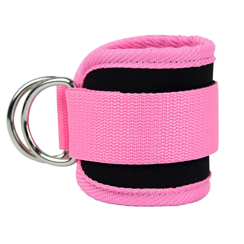 Gym Adjustable Neoprene Ankle Straps with Double D-Ring