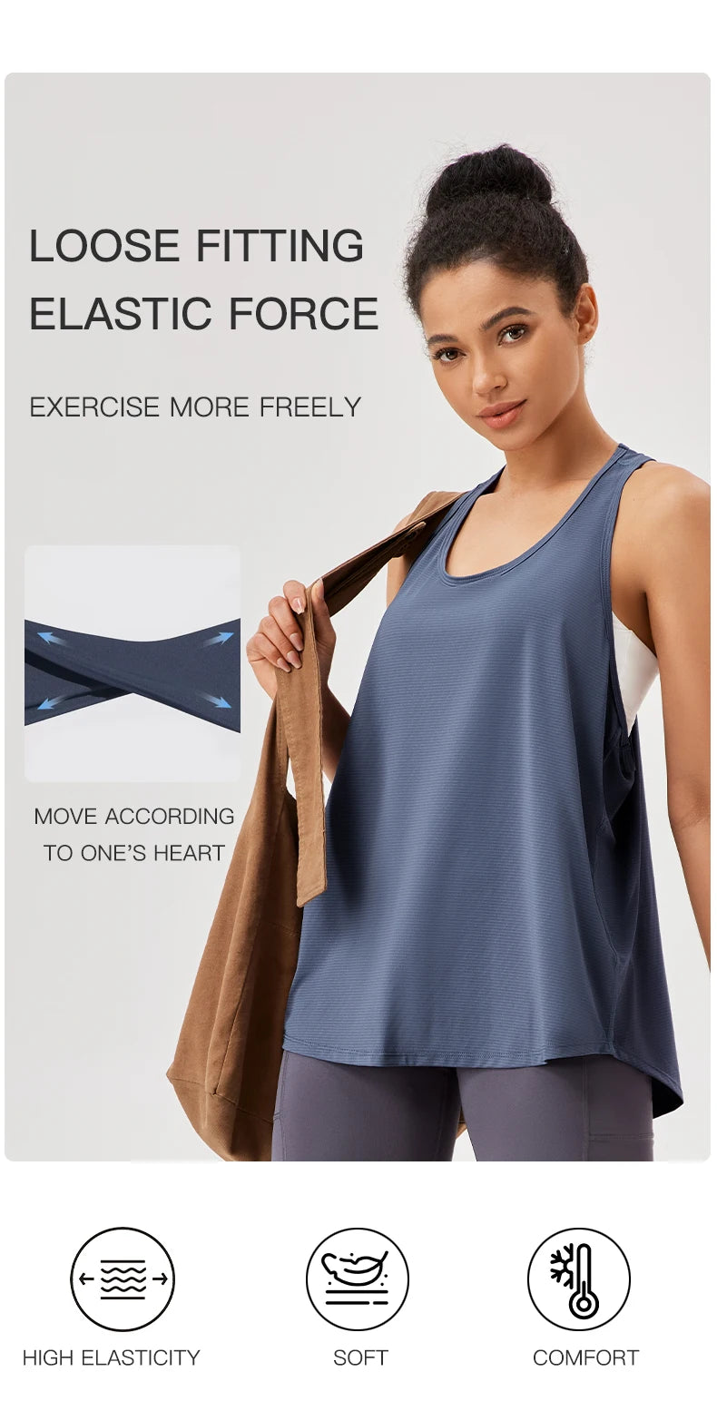 Women's Quick-Dry Sleeveless Yoga Gym Tank Top
