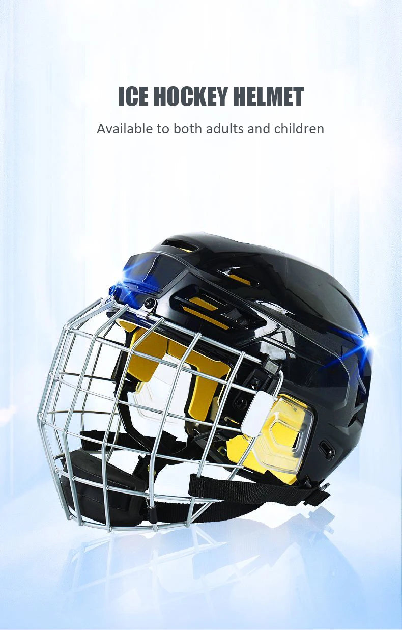 Adjustable Ice Hockey Helmet with Full Face Mask