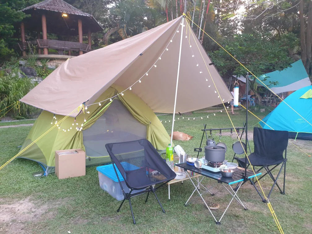 Waterproof Camping Tent Tarp with 19 Hang Points