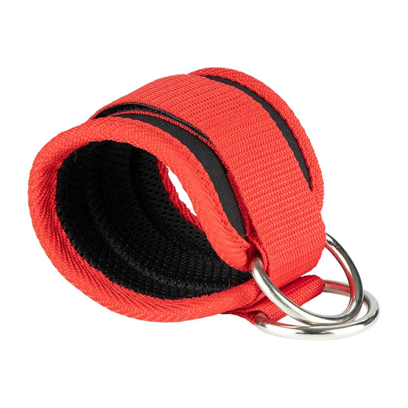 Gym Adjustable Neoprene Ankle Straps with Double D-Ring