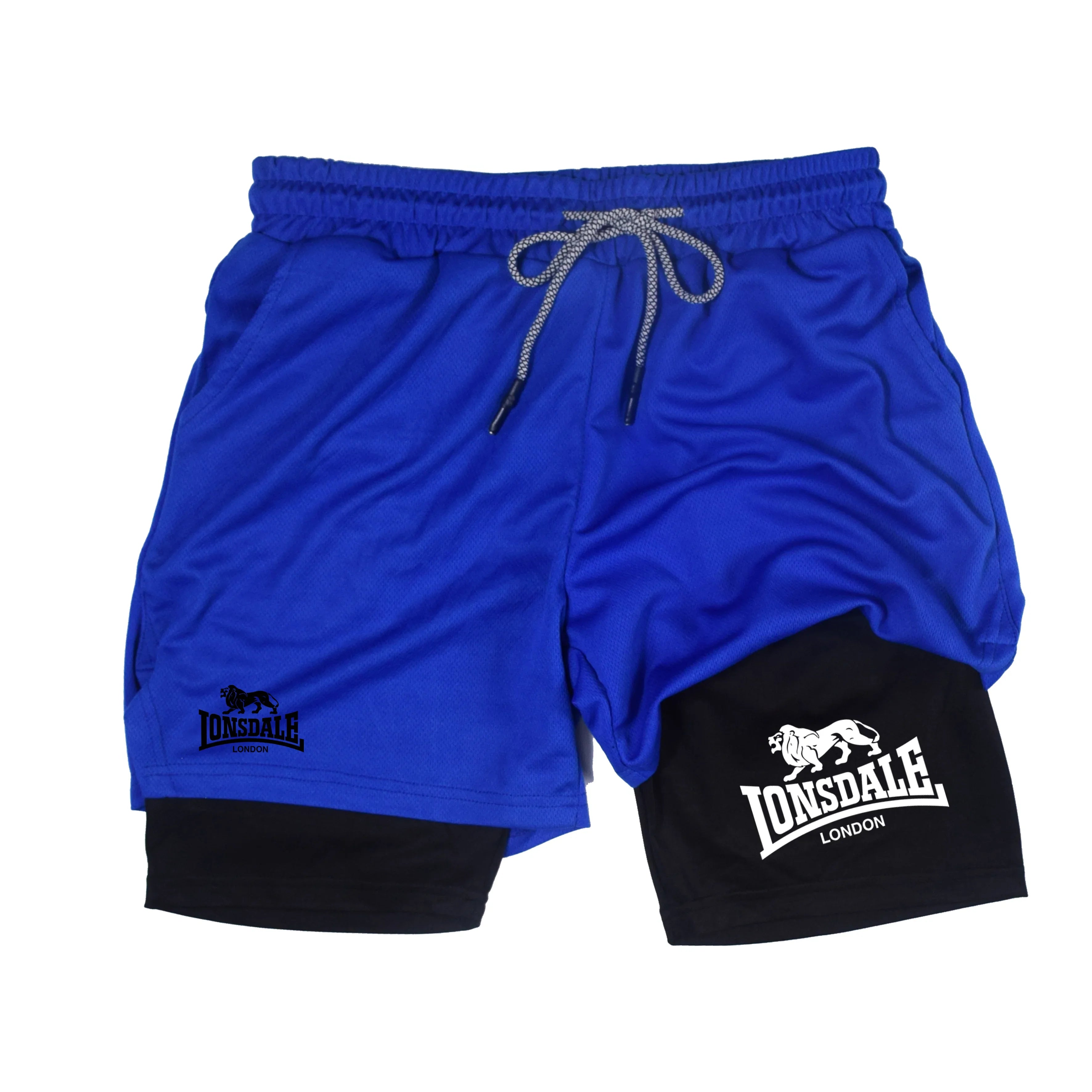 2-in-1 Men's Running Compression Shorts with Phone Pocket