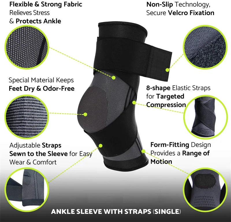 Adjustable Compression Ankle Brace Support