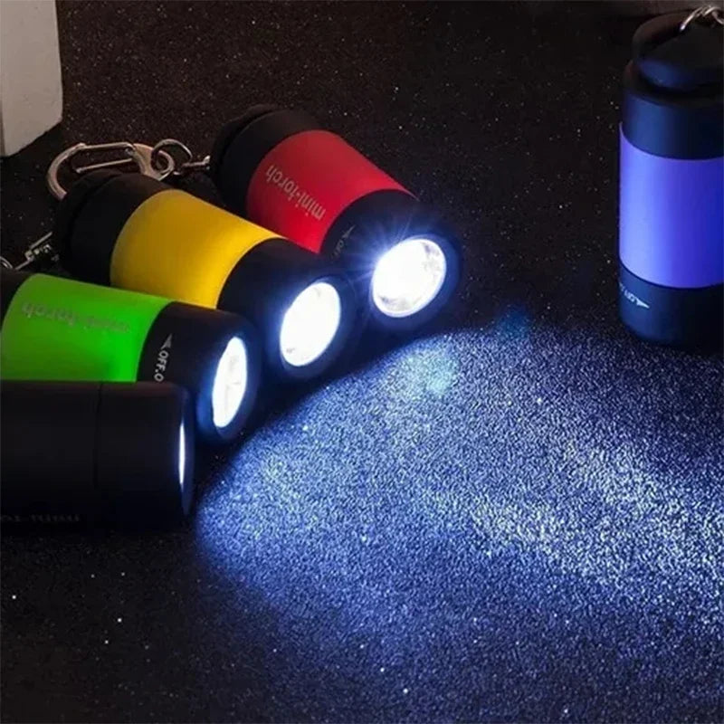LED Micro USB Rechargeable Keychain Flashlight